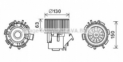 AVA QUALITY COOLING rt8600 -  Электродвигатель, вентиляция салона